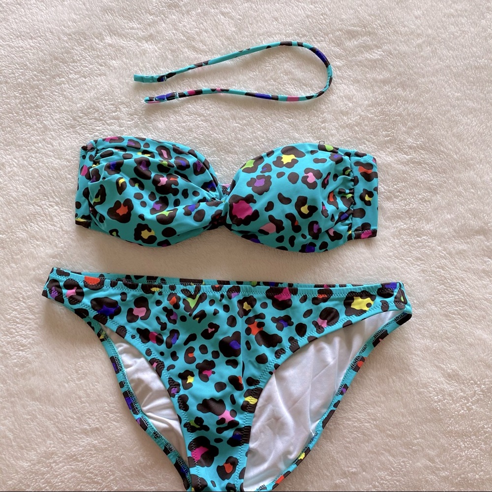 Victoria’s Secret Leopard Twist Bandeau Bikini